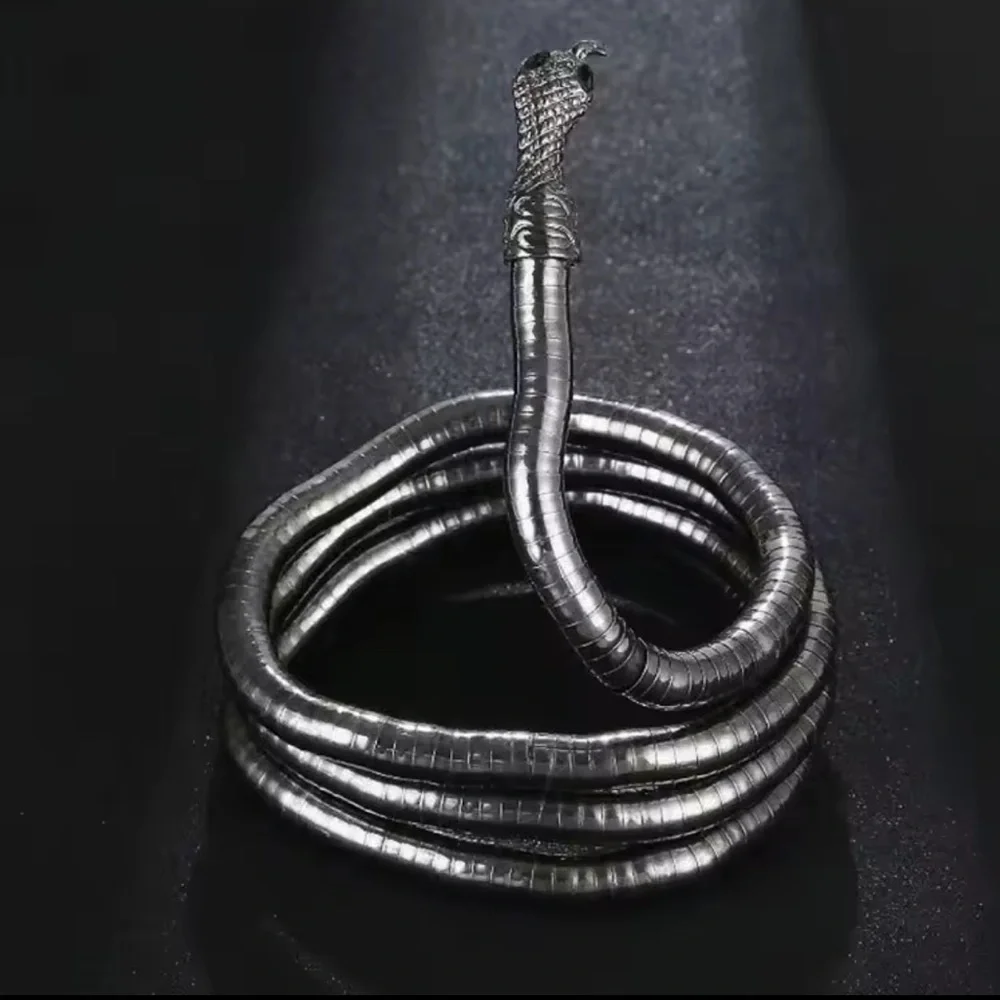 Silver Serpenti Snake Necklace-Bracelet Multifunctional - Picture 8 of 17